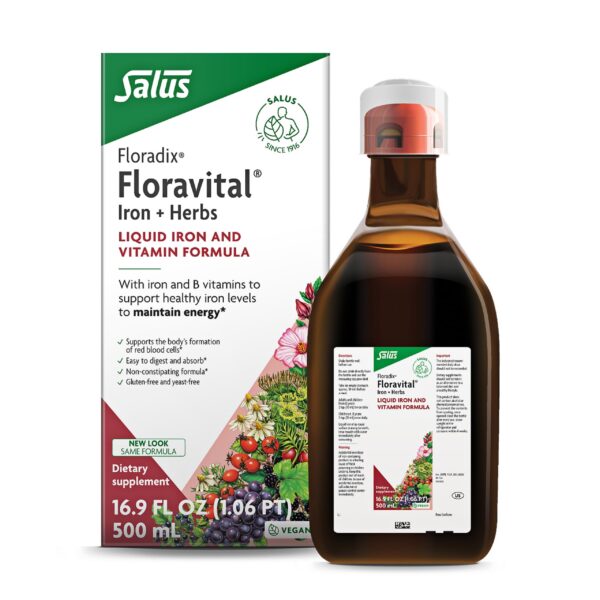 Floradix Floravital suplemento líquido hierro frasco frontal