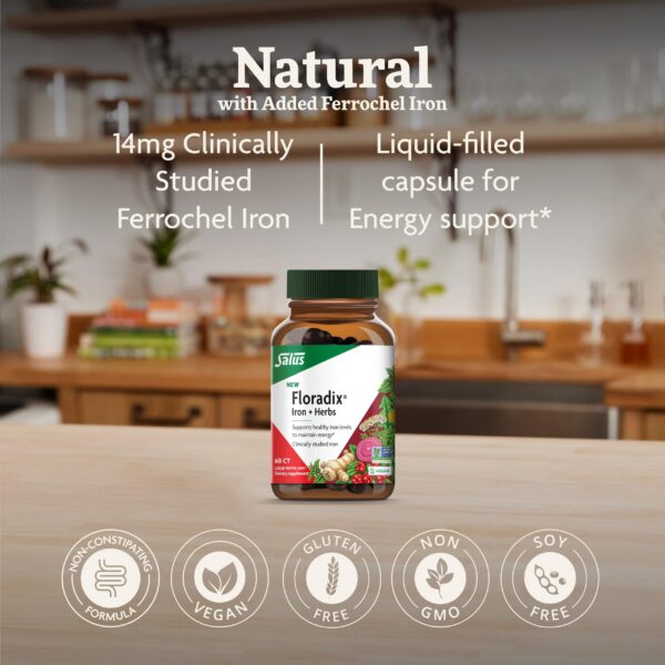 Frente del envase Floradix Iron + Herbs