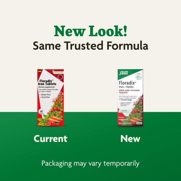 Tabletas de hierro Floradix Salus en blister