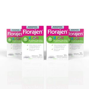 Version 1.0.0 Frasco frontal de Florajen Kids Probióticos