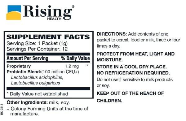 Floranex Rising Pharma apoyo digestivo probiótico sobres