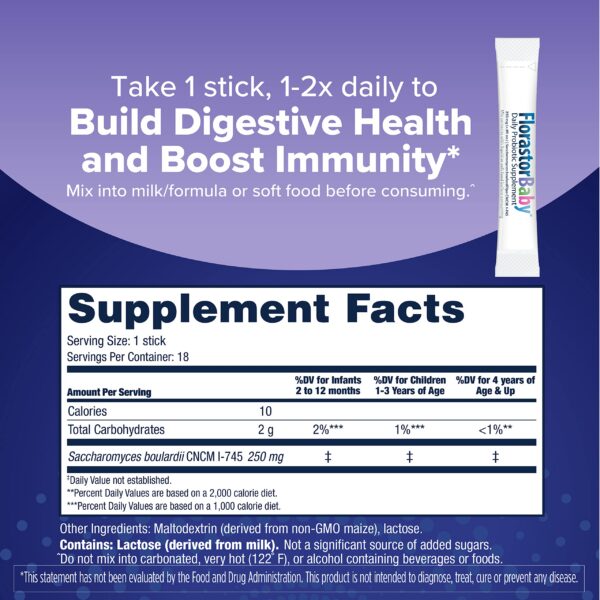 Florastor Baby probiótico respaldo inmunológico en polvo