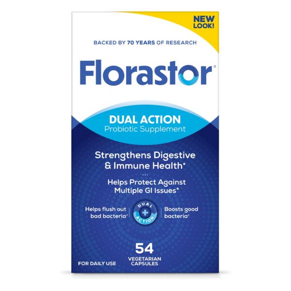 Version 1.0.0 Florastor suplemento probiótico 54 cápsulas para digestión e inmunidad
