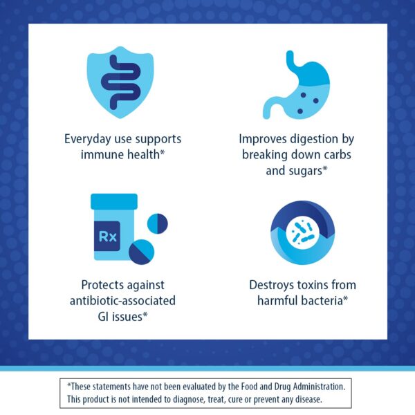 Florastor suplemento con fórmula vegetariana y sin gluten para salud intestinal