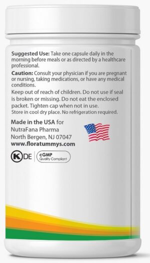 Version 1.0.0 Caja de FloraTummys probiótico con 30 cápsulas