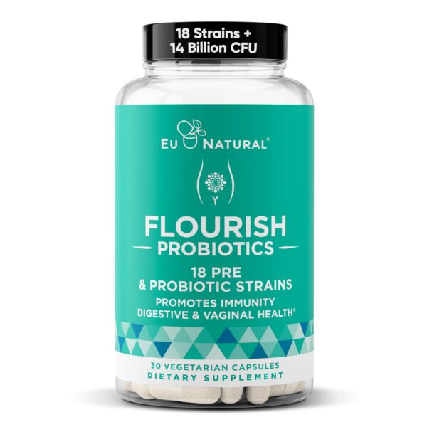 Version 1.0.0 Frasco de Flourish probióticos para mujeres salud vaginal y digestiva