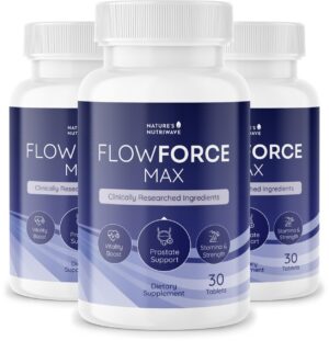 FlowForceMax suplemento herbal natural 30 tabletas masticables