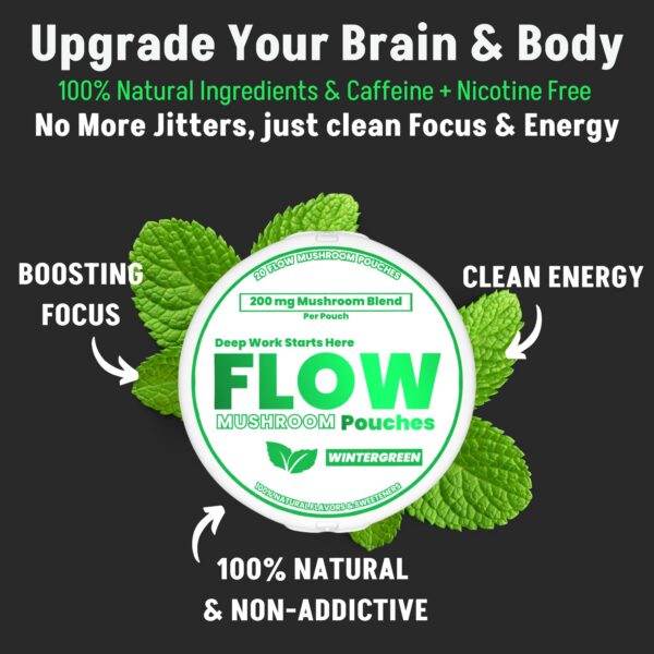 FlowPouches apoyo cognitivo sin cafeína bolsitas