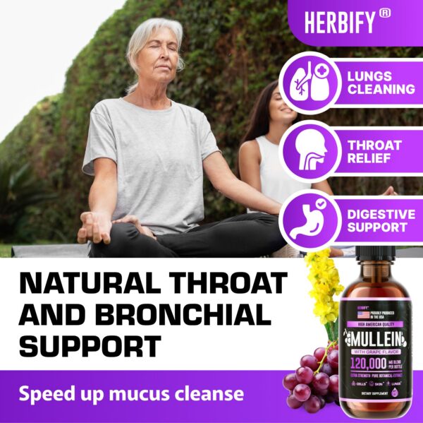 Version 1.0.0 Flujo de gotas mullein para salud pulmonar