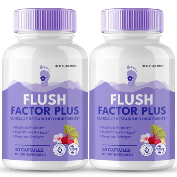 Version 1.0.0 Flush Factor Plus cápsulas para flexibilidad y salud de piernas