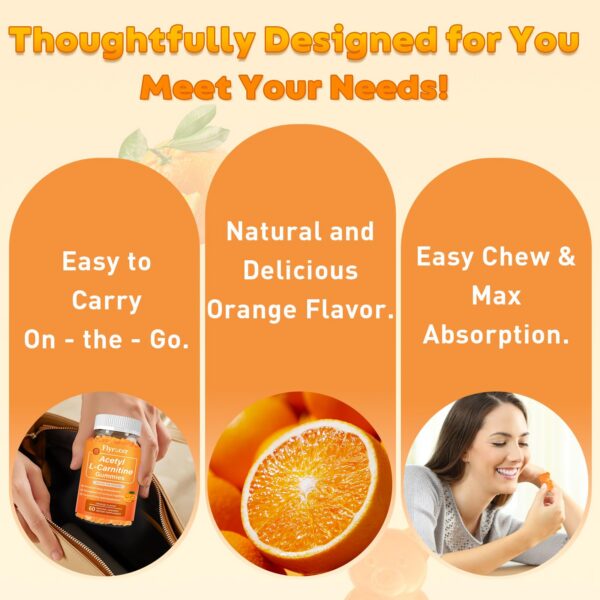 Frasco con gomitas acetil L-carnitina