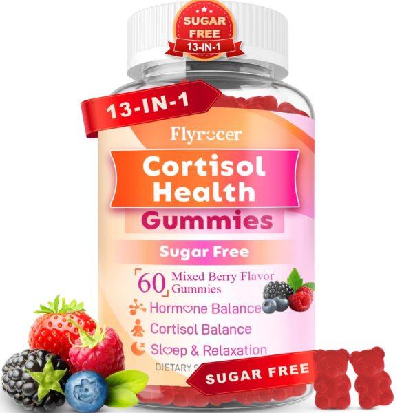 Flyrocer gomitas suplemento detox cortisol envase frontal