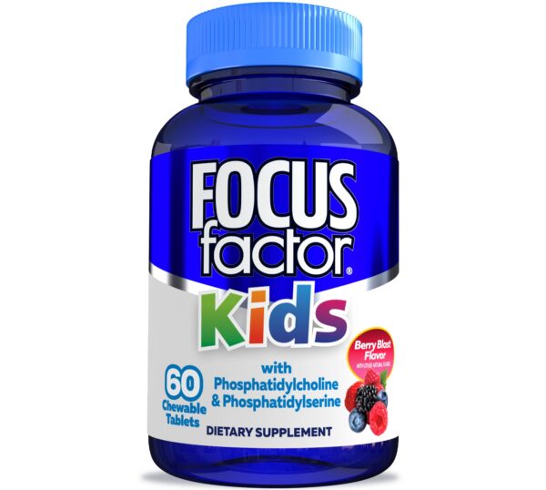 Version 1.0.0 Focus Factor Kids vitaminas masticables sabor frutos del bosque