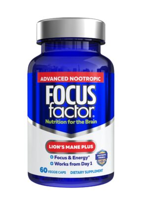Version 1.0.0 Focus Factor Lions Mane Plus suplemento nootrópico 60 cápsulas