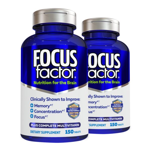 Version 1.0.0 Frasco de Focus Factor Original con etiqueta frontal