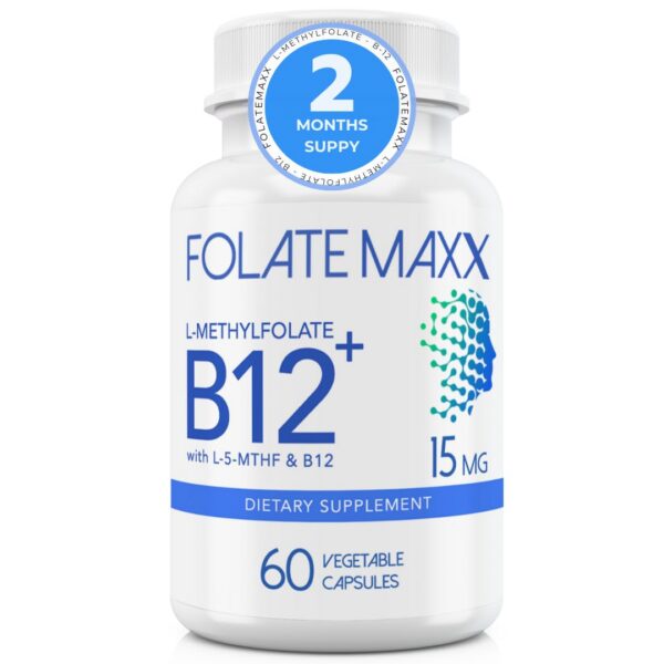 FolateMaxx cápsulas L-metilfolato y B12 paquete 60