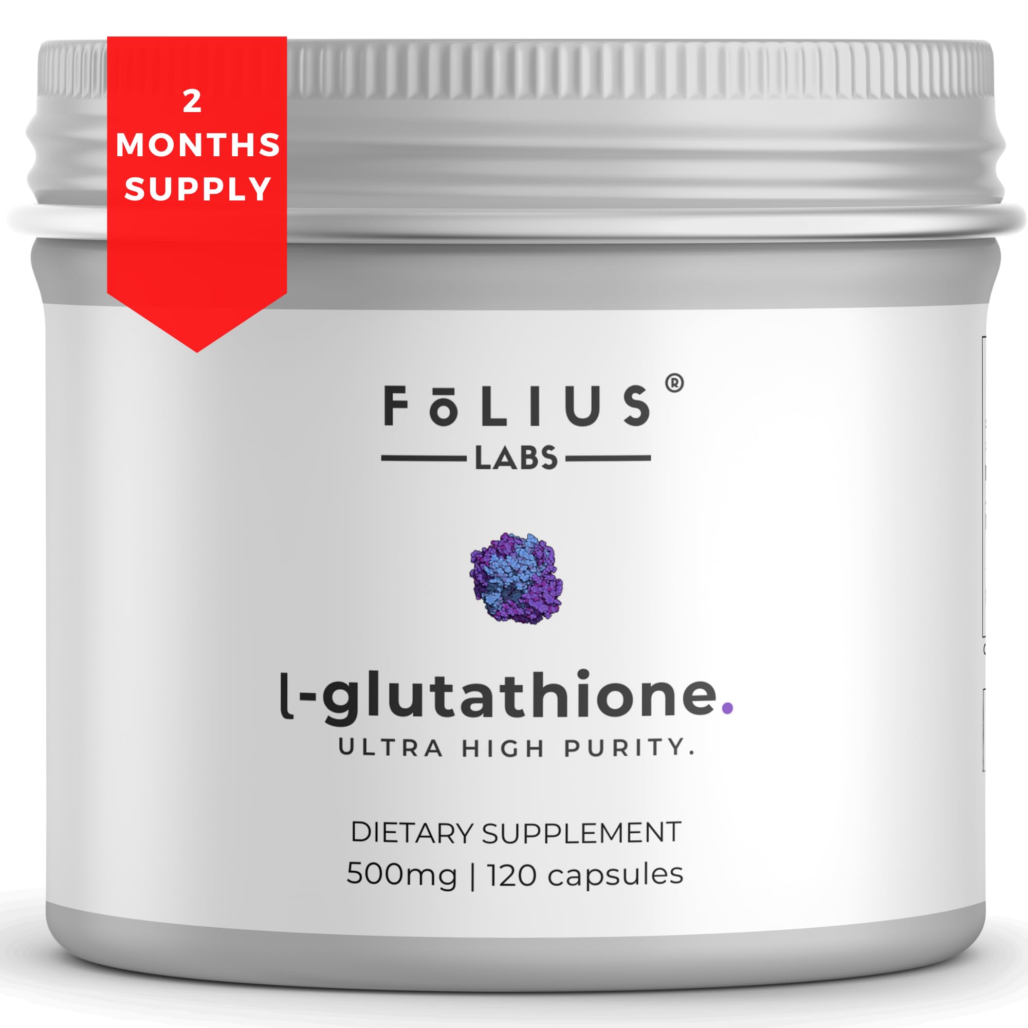 FOLIUS LABS L-Glutathione, 500 mg