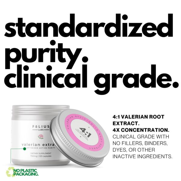 Suplemento natural de valeriana concentrado 4 veces