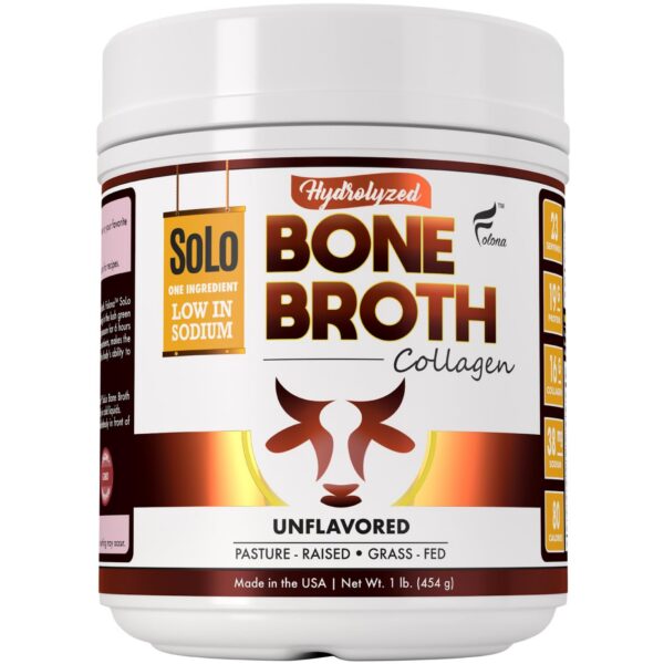 Version 1.0.0 Frente de la botella FOLONA Bone Broth Protein