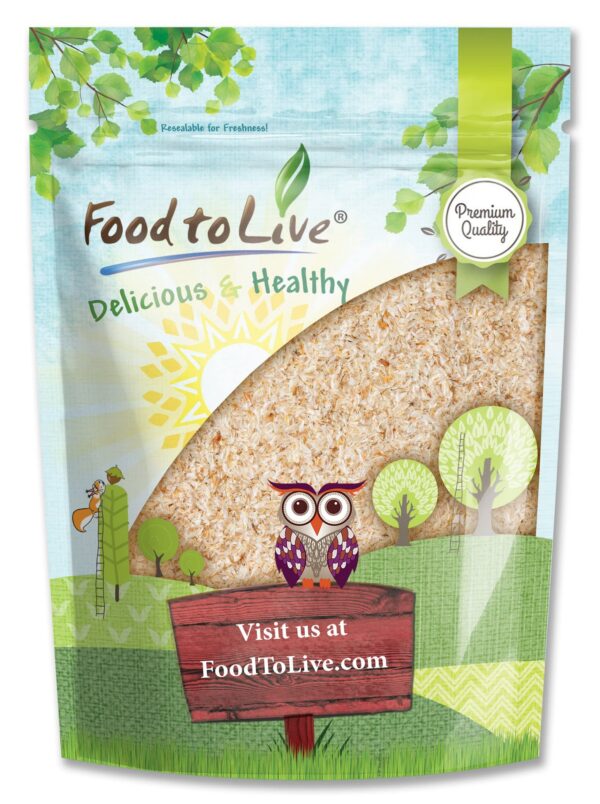 Empaque de cáscaras de psyllium Food to Live 3 libras sin sabor