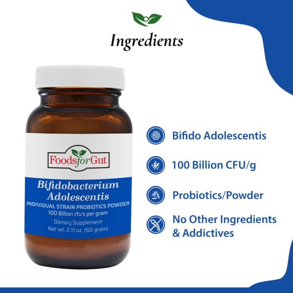 Foods For Gut polvo probiótico presentación detalle etiqueta