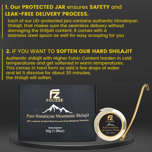 Version 1.0.0 Frasco de shilajit auténtico puro FOUZEE del Himalaya