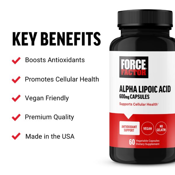 Etiqueta frontal Alpha Lipoic Acid 600mg