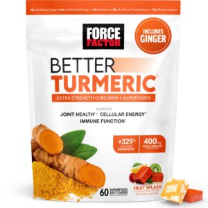 Version 1.0.0 Force Factor Better Turmeric masticables 400mg para soporte articular naranja