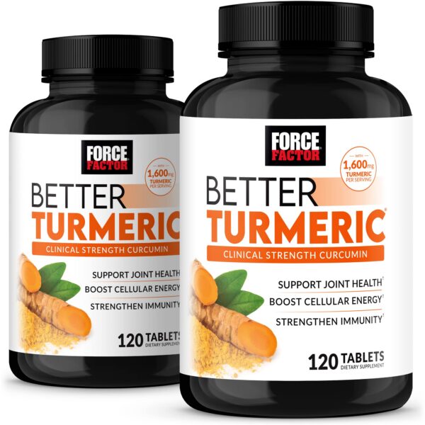 Force Factor Better Turmeric suplemento para articulaciones 240 tabletas