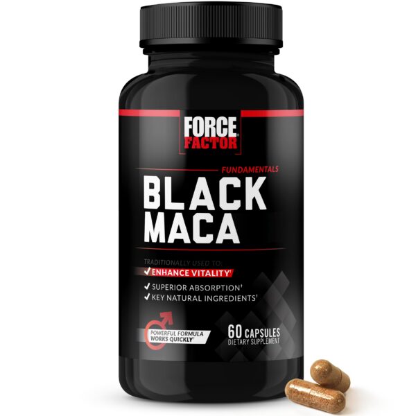 Version 1.0.0 Frasco Force Factor Black Maca con etiqueta