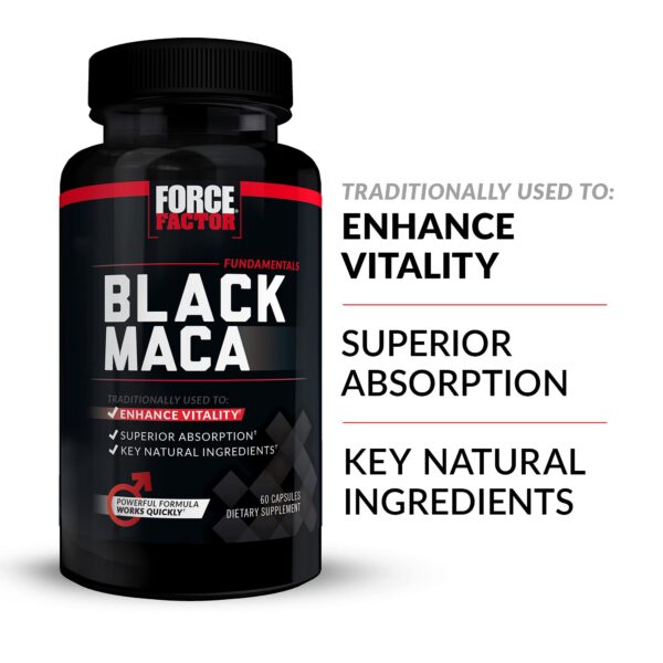 Version 1.0.0 Cápsulas FORCE FACTOR extracto Maca Negra para vitalidad masculina