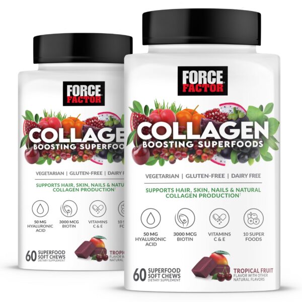 Frente del empaque FORCE FACTOR Collagen Boosting Superfoods