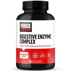 Frasco Force Factor Enzimas Digestivas frontal