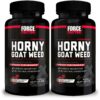 Frascos Force Factor Horny Goat Weed 750mg 60 cápsulas paquete doble