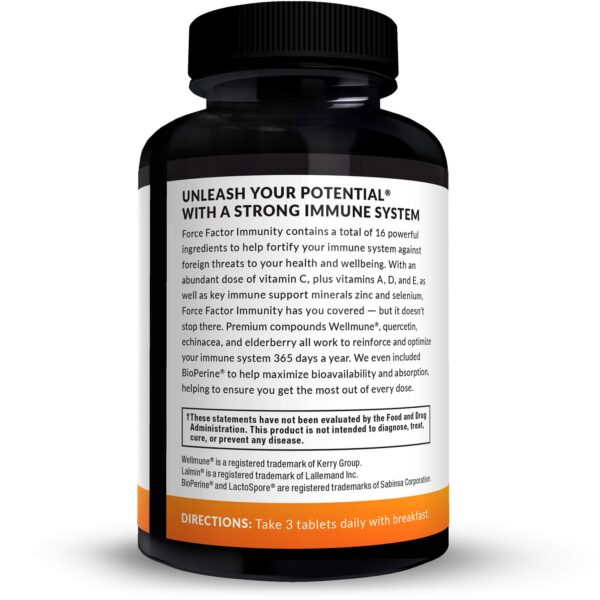 Version 1.0.0 Frontal envase Force Factor Immunity paquete triple