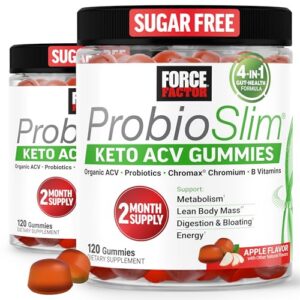 Force Factor ProbioSlim Keto gomitas vinagre manzana 240 unidades
