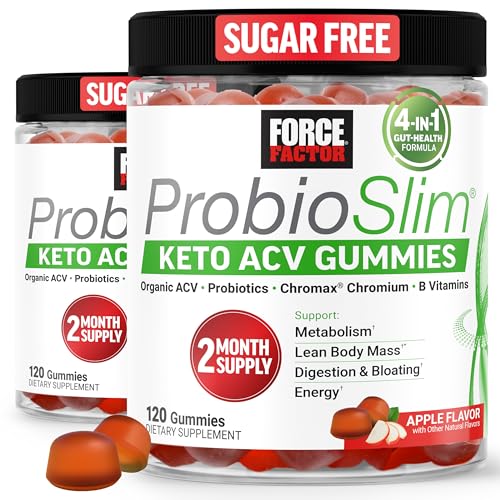 Force Factor ProbioSlim Keto gomitas vinagre manzana 240 unidades