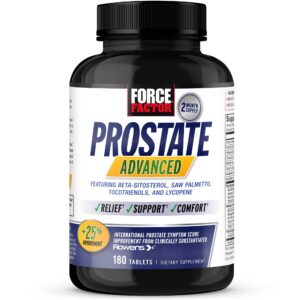Force Factor Prostate Advanced suplemento salud próstata 180 tabletas