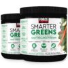Paquete de 2 Force Factor Smarter Greens Polvo Bienestar Diario