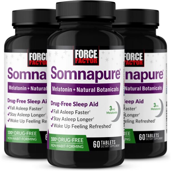 Force Factor Somnapure suplemento ayuda dormir 180 tabletas