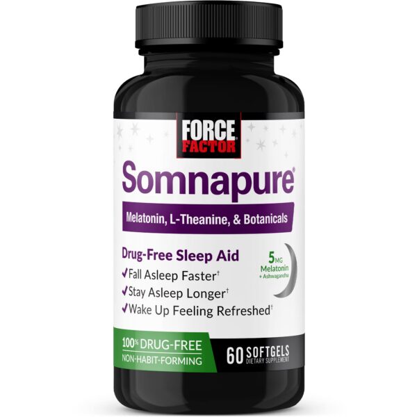 force factor somnapure cápsulas blandas para dormir con melatonina