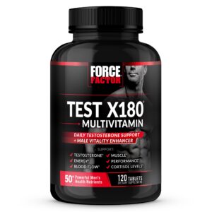 Version 1.0.0 Force Factor Test X180 multivitamínico para hombres caja negra