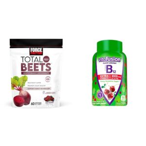 Frente de gomitas Total Beets y Vitafusion B12
