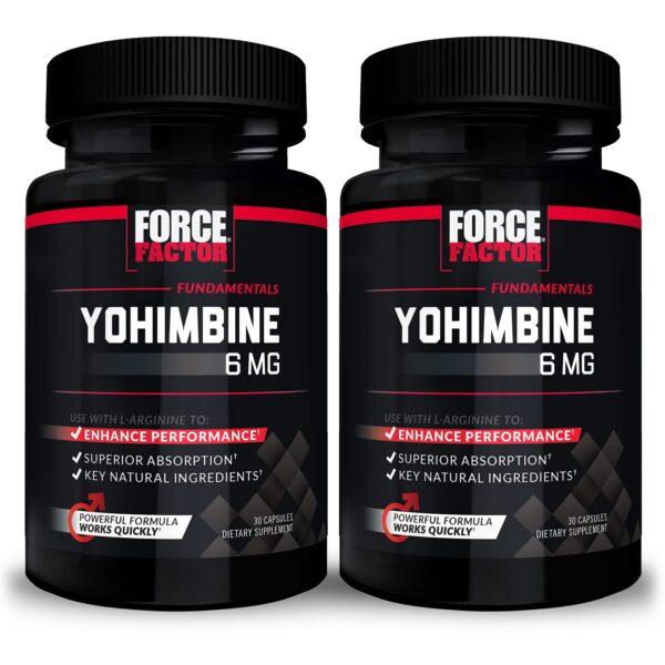 Suplemento Force Factor Yohimbine para hombres paquete 30 cápsulas