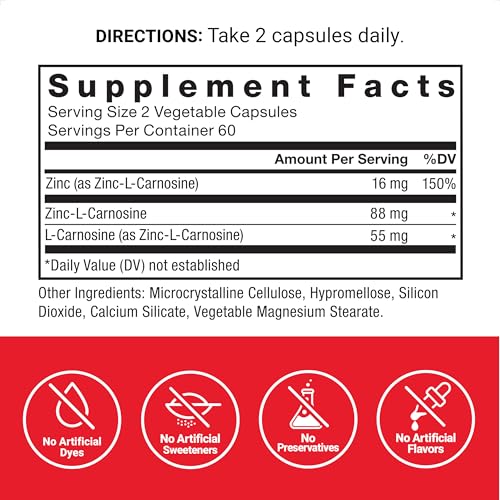 Version 1.0.0 Frasco de zinc l-carnosine