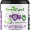 Frasco de Forest Leaf Magtein cápsulas con etiqueta