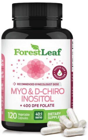 Version 1.0.0 Frasco ForestLeaf polvo inositol etiqueta
