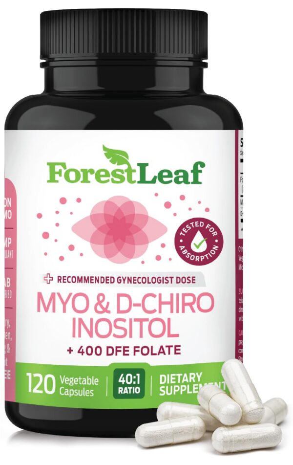 Frasco ForestLeaf polvo inositol etiqueta