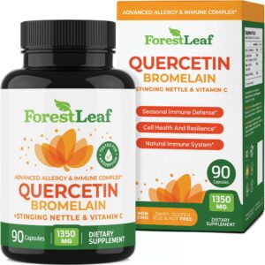 Frente del envase ForestLeaf Quercetina Bromelina 1350 mg