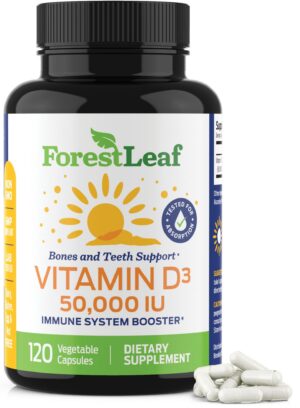 Version 1.0.0 ForestLeaf vitamina D3 50000 IU cápsulas pequeñas 120 unidades